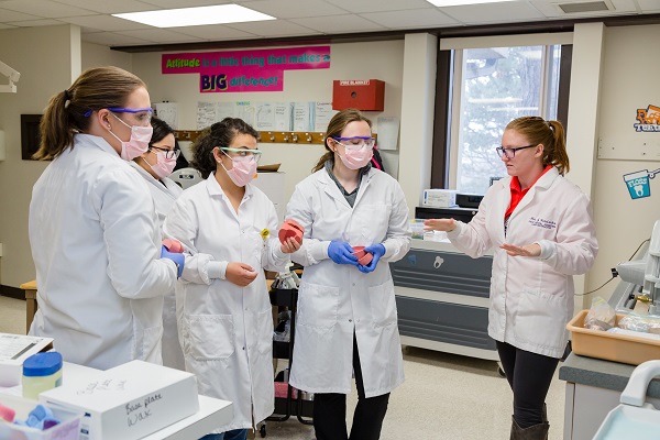 students in lab coats