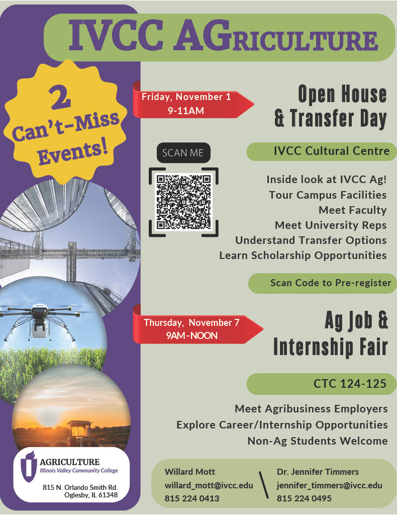 IVCC Ag Open house and job fair flyer