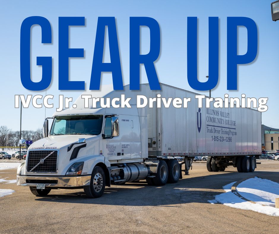 Gear Up Jr. Truck Driving Camp with image of IVCC semi truck