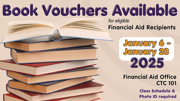 Book Vouchers available Jan. 6 in CTC 101