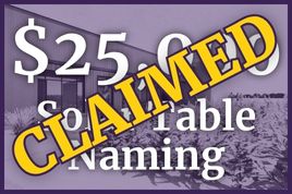 $25,000 or Greater Solar Table Naming Claimed