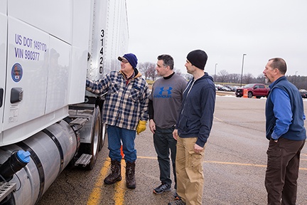 Inspecting Truck