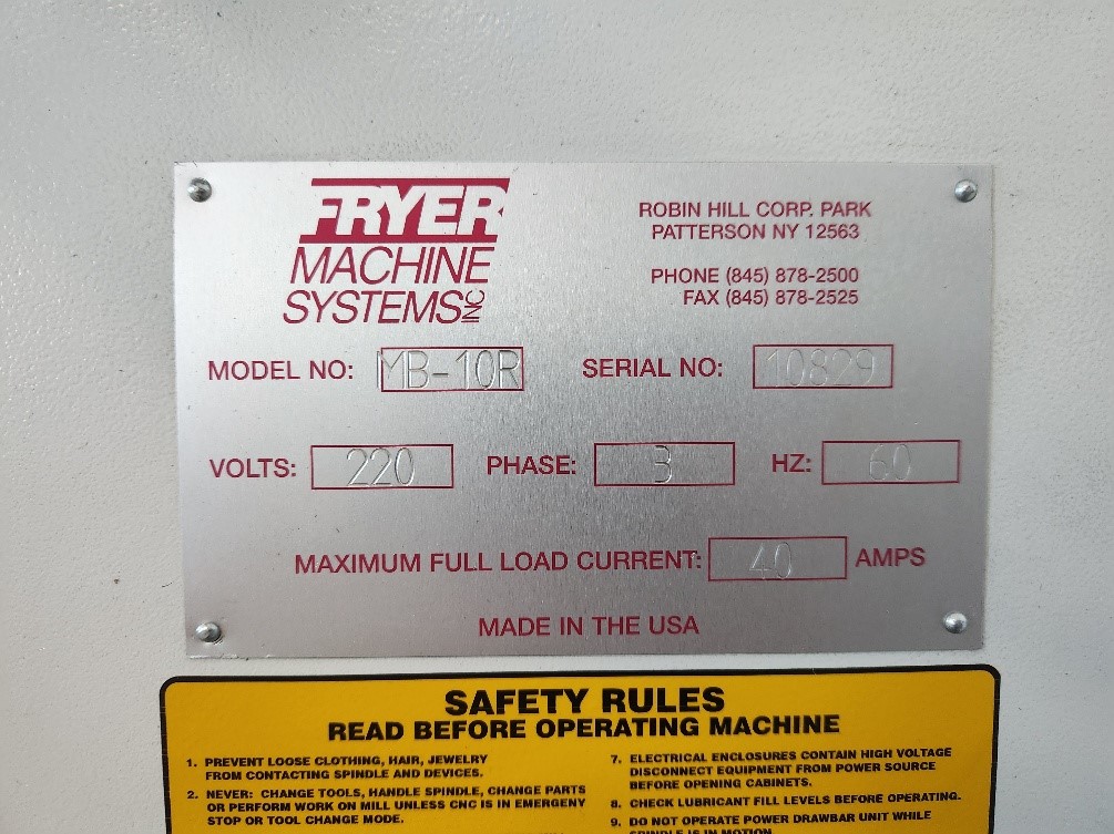 Fryer Vertical Milling Machine - Picture # 3